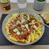 Pâtes à la bolognaise végétarienne* et parmesan