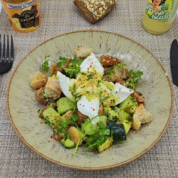 Panzanella d'été* sauce pesto et burratina