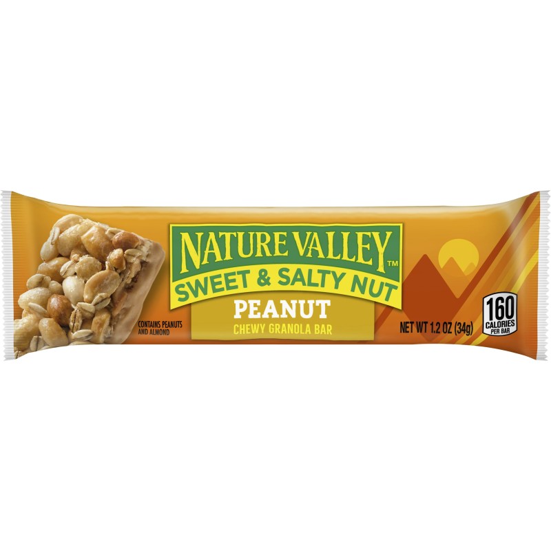 Barre de céréales au beurre de cacahuètes et caramel salé "Nature Valley"