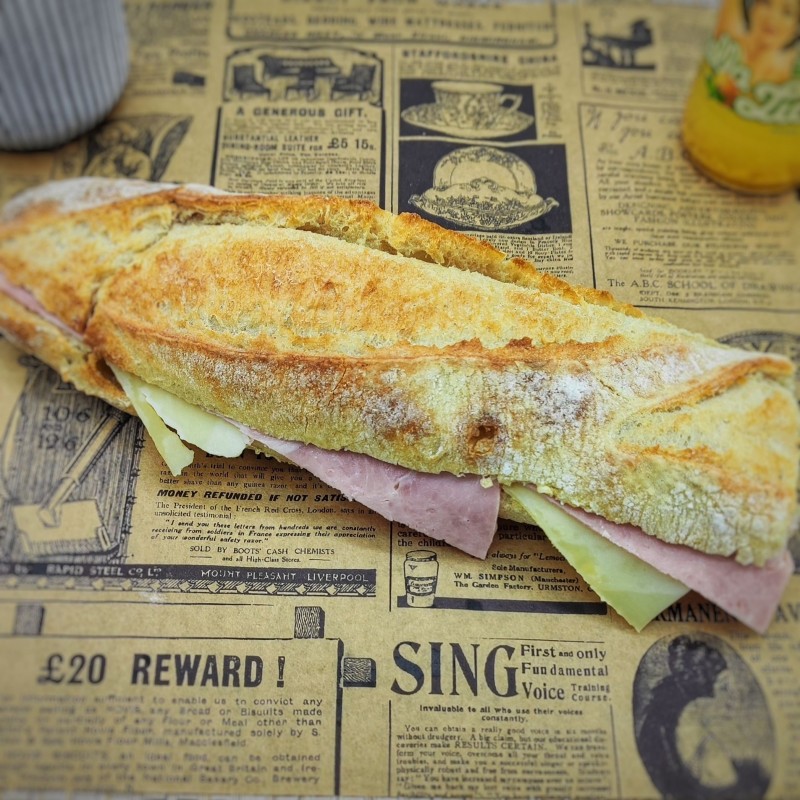 Sandwich Le JBC : jambon blanc, beurre et comté