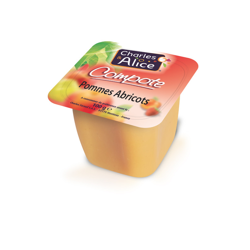 Compote pommes et abricot "Charles et Alice"
