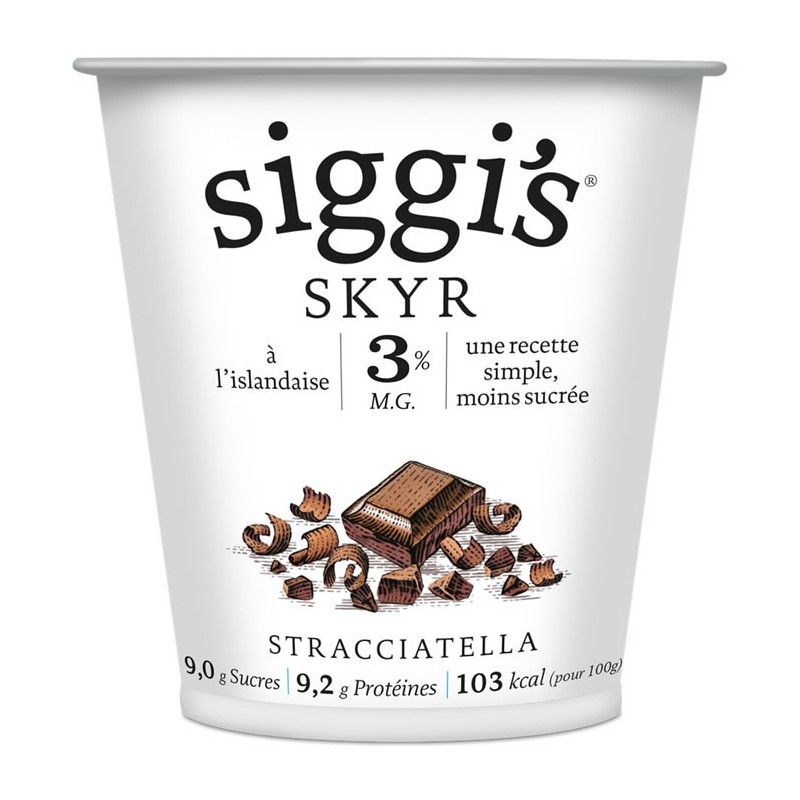 Yaourt islandais Skyr stracciatella Siggi's