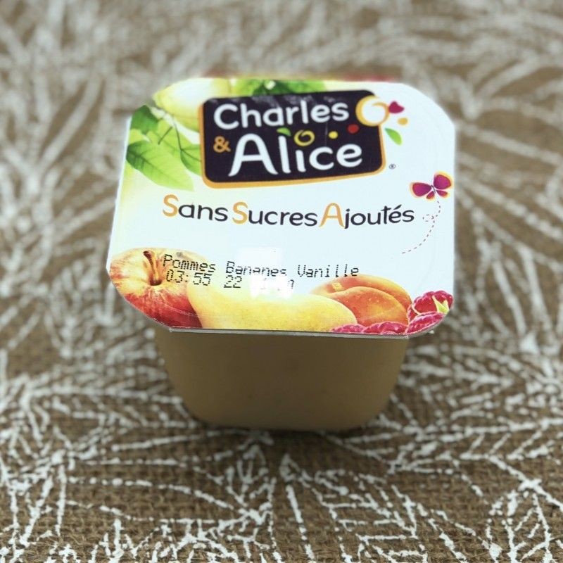 Compote pomme banane vanille "Charles et Alice"