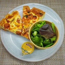 Formule Quiche Lorraine + Pot de salade verte (360ml)