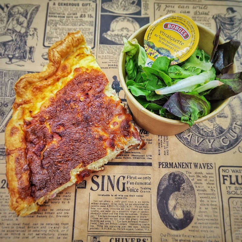 Formule Tarte au chorizo + Pot de salade verte (360ml)