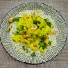 Carry de porc à l'ananas, lait de coco, noix de cajou, coriandre, et son riz aux épices*