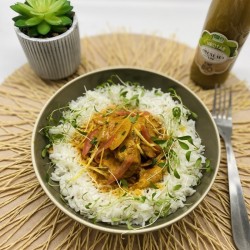 Chicken Butter*, riz basmati, noix de cajou, coriandre