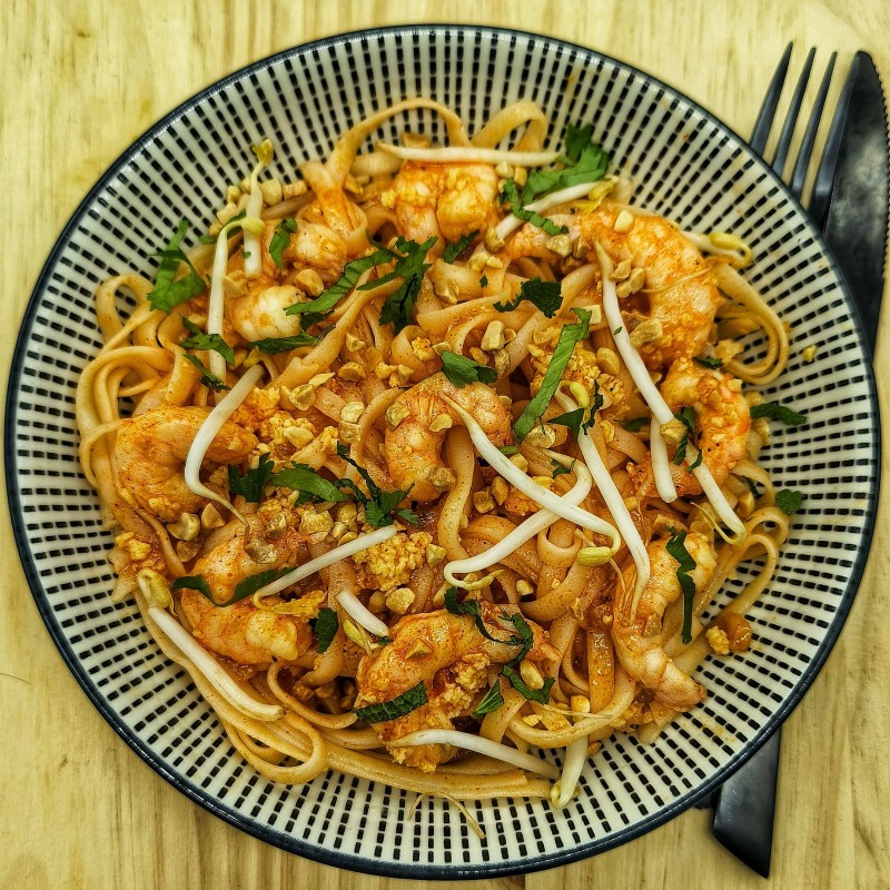 Pad thaï* aux crevettes