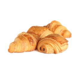 Box 20 mini viennoiseries : duo de 10 croissants et 10 chocolatines