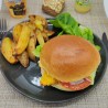 Burger farmer et potatoes maison