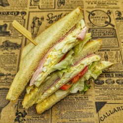 Mix club : Jambon blanc, emmental, mayonnaise, tomate, oeuf salade iceberg