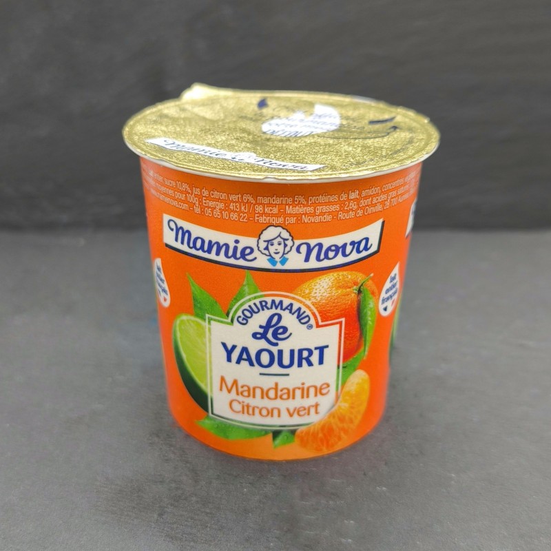 Yaourt mandarines et citron vert "Mamie Nova"