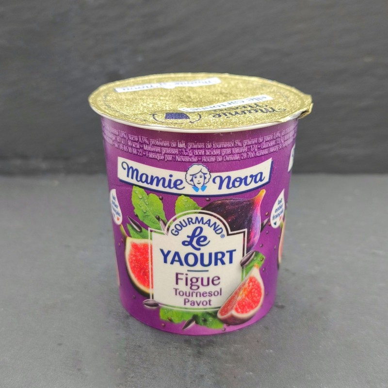 Yaourt à la figue, grains de pavot et tournesol "Mamie Nova"
