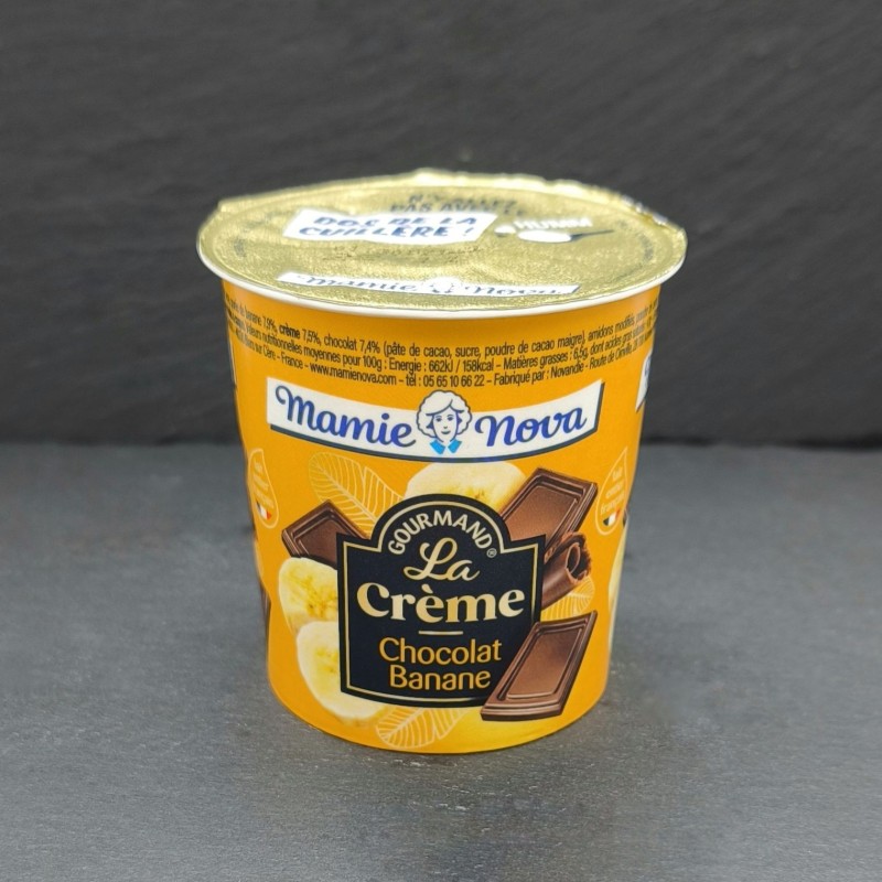 Crème chocolat et banane "Mamie Nova"