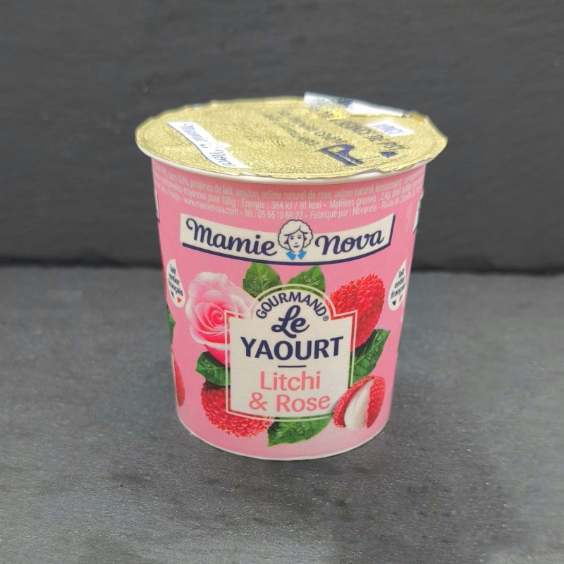 Yaourt au litchi et rose "Mamie Nova"