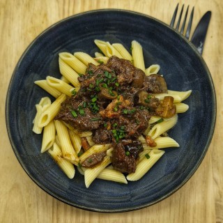 Carbonade de bœuf* et pâtes