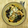 Poulet au caramel, riz cantonnais* et champignon noir (Sans porc)