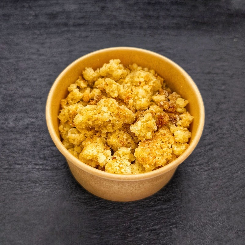 Crumble pommes, pêche et cannelle "maison"