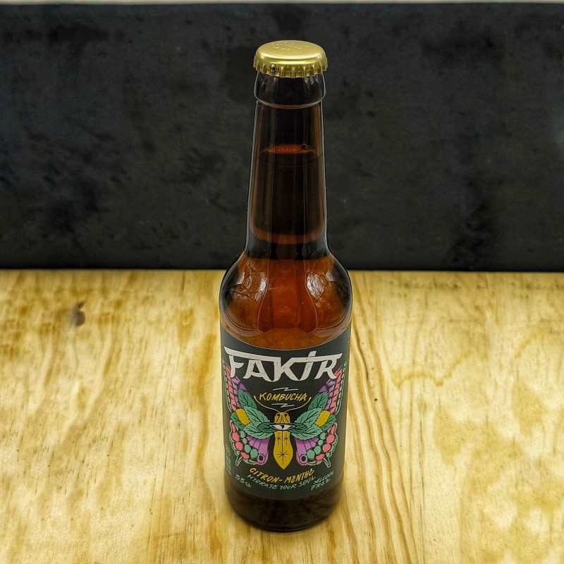 Kombucha Bio menthe citron "Fakir" 33Cl