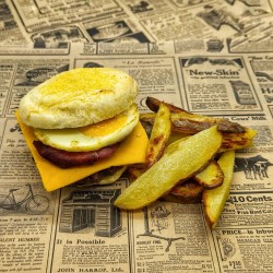Egg Muffin Burger et potatoes maison