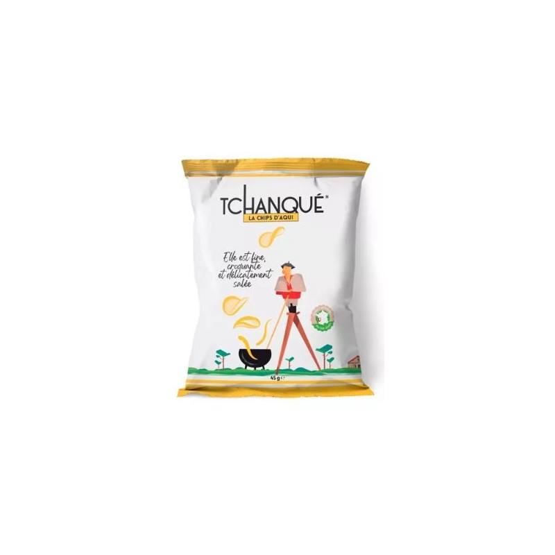 Paquet de chips "Tchanqué" au sel de Salies de Béarn 45g