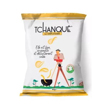 Paquet de chips "Tchanqué" au sel de Salies de Béarn 45g