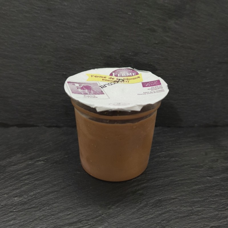 Crème dessert chocolat Bio de "La Ferme de la Séoune"