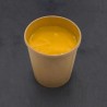 Vélouté de potimarron, bacon grillé et oignons frits