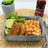 VG : Gratin de carottes et pommes de terre, gorgonzola, steak végétarien à l'épeautre